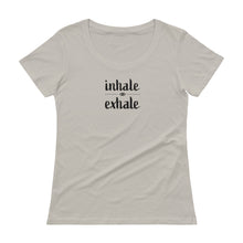 Load image into Gallery viewer, Inhale Exhale Ladies' Scoopneck T-Shirt