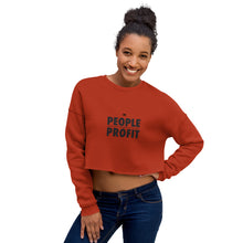 Load image into Gallery viewer, People over Profit Crop Sweatshirt