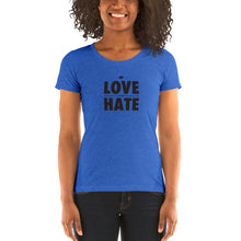 Load image into Gallery viewer, Love over Hate Ladies' short sleeve t-shirt