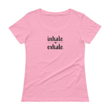 Load image into Gallery viewer, Inhale Exhale Ladies' Scoopneck T-Shirt