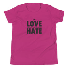 Load image into Gallery viewer, Love over Hate Youth Short Sleeve T-Shirt