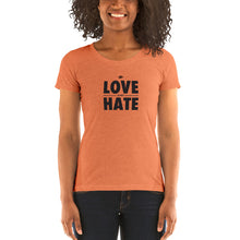 Load image into Gallery viewer, Love over Hate Ladies' short sleeve t-shirt
