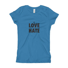 Load image into Gallery viewer, Love over Hate Girl's T-Shirt