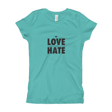 Load image into Gallery viewer, Love over Hate Girl's T-Shirt