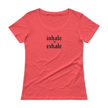 Load image into Gallery viewer, Inhale Exhale Ladies' Scoopneck T-Shirt
