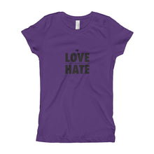 Load image into Gallery viewer, Love over Hate Girl's T-Shirt