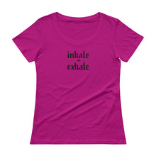 Load image into Gallery viewer, Inhale Exhale Ladies' Scoopneck T-Shirt