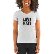 Load image into Gallery viewer, Love over Hate Ladies' short sleeve t-shirt