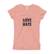 Load image into Gallery viewer, Love over Hate Girl's T-Shirt