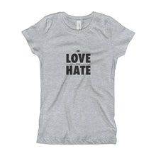 Load image into Gallery viewer, Love over Hate Girl's T-Shirt