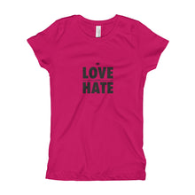 Load image into Gallery viewer, Love over Hate Girl's T-Shirt