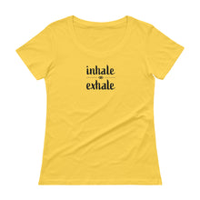 Load image into Gallery viewer, Inhale Exhale Ladies' Scoopneck T-Shirt