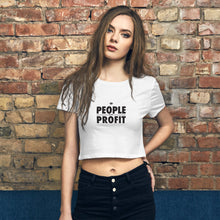 Load image into Gallery viewer, People over Profit Women’s Crop Tee