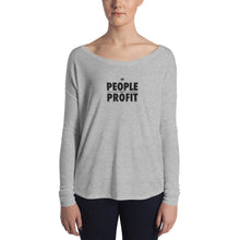 Load image into Gallery viewer, People over Profit Ladies' Long Sleeve Tee