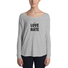 Load image into Gallery viewer, Love over Hate Ladies' Long Sleeve Tee