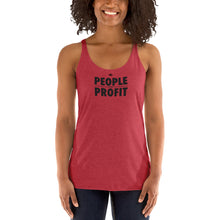 Load image into Gallery viewer, People over Profit Women's Racerback Tank