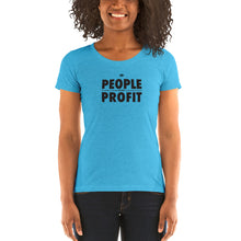 Load image into Gallery viewer, People over Profit Ladies' short sleeve t-shirt