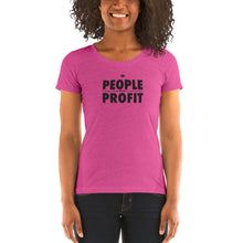 Load image into Gallery viewer, People over Profit Ladies' short sleeve t-shirt