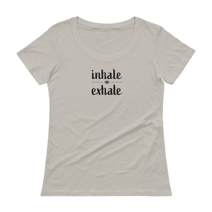 Inhale Exhale Ladies' Scoopneck T-Shirt