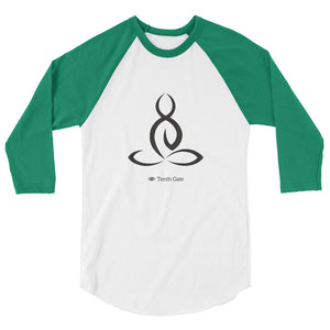 Lotus Posture 3/4 sleeve raglan shirt