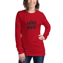 Load image into Gallery viewer, Love over Hate Unisex Long Sleeve Tee
