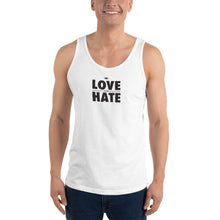 Load image into Gallery viewer, Love over Hate Unisex Tank Top
