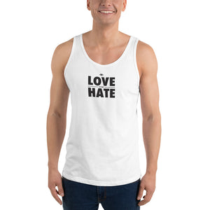 Love over Hate Unisex Tank Top