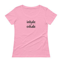 Load image into Gallery viewer, Inhale Exhale Ladies&#39; Scoopneck T-Shirt
