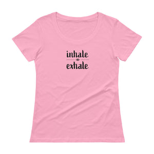 Inhale Exhale Ladies' Scoopneck T-Shirt