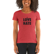 Load image into Gallery viewer, Love over Hate Ladies&#39; short sleeve t-shirt
