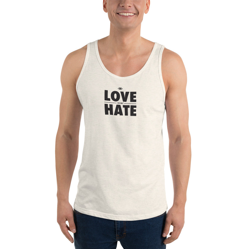 Love over Hate Unisex Tank Top