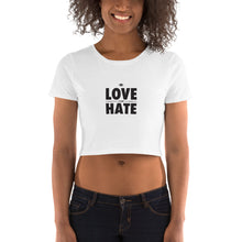 Load image into Gallery viewer, Love over Hate Women’s Crop Tee
