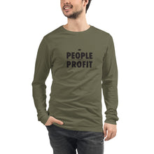 Load image into Gallery viewer, People over Profit Unisex Long Sleeve Tee
