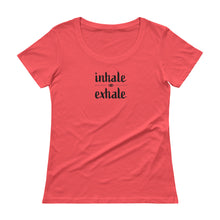 Load image into Gallery viewer, Inhale Exhale Ladies&#39; Scoopneck T-Shirt
