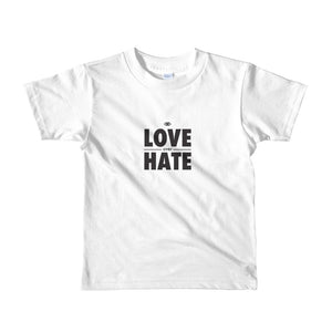 Love over Hate Short sleeve kids t-shirt