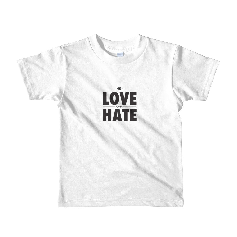 Love over Hate Short sleeve kids t-shirt