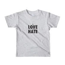 Load image into Gallery viewer, Love over Hate Short sleeve kids t-shirt
