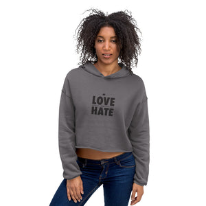 Love over Hate Crop Hoodie