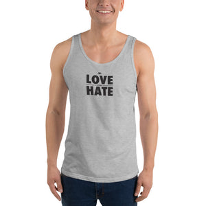 Love over Hate Unisex Tank Top