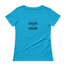 Load image into Gallery viewer, Inhale Exhale Ladies&#39; Scoopneck T-Shirt
