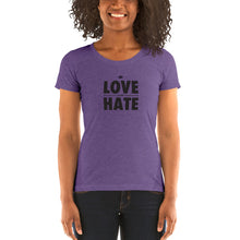 Load image into Gallery viewer, Love over Hate Ladies&#39; short sleeve t-shirt
