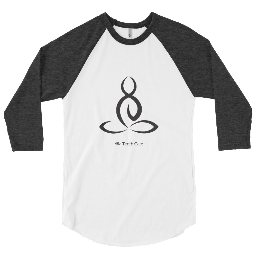 Lotus Posture 3/4 sleeve raglan shirt