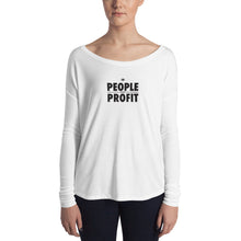 Load image into Gallery viewer, People over Profit Ladies&#39; Long Sleeve Tee
